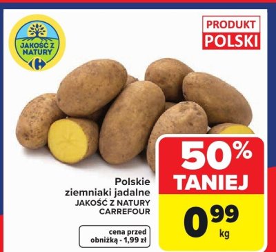 Ziemniaki jadalne polskie  promocja w Carrefour Market