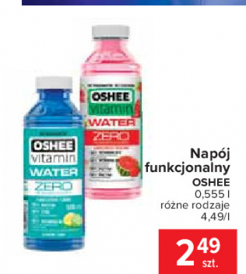 Napój o smaku arbuza i truskawki Oshee vitamin water zero promocja