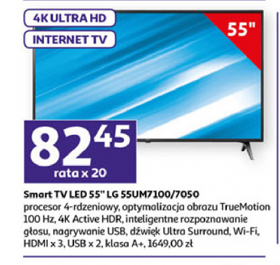 Telewizor 55'' 55um7100 Lg promocja