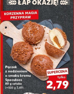Pączek z nadzieniem o smaku kremu Speculoos promocja w Kaufland