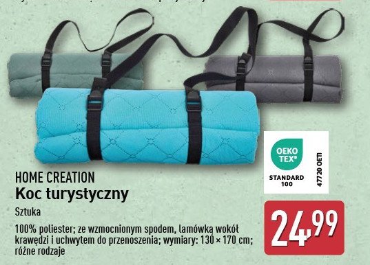 Koc turystyczny 130 x 170 cm Home creation promocja w Aldi