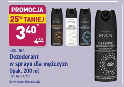 Dezodorant defense Biocura man promocja