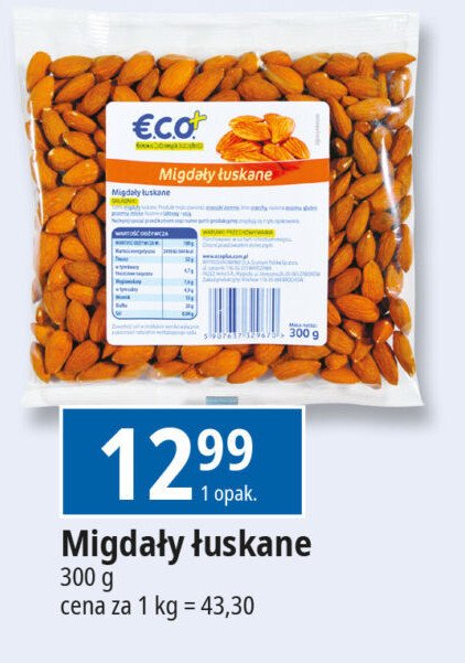 Migdały łuskane Eco+ promocja