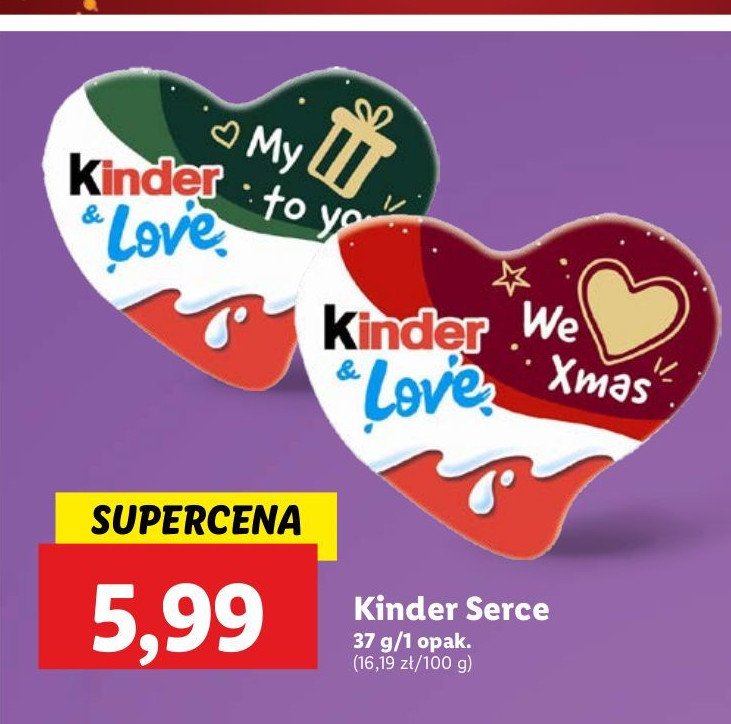 Czekoladowe serduszka Kinder promocja