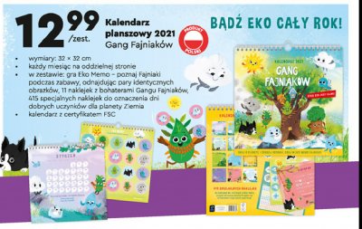 Kalendarz planszowy gang s艂odziak贸w promocja