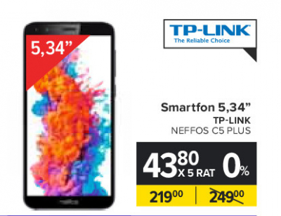 Smartfon neffos c5 plus czarny Tp-link promocja