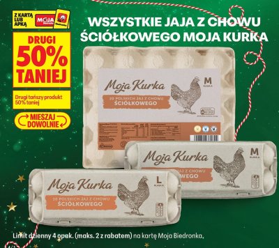Jaja z chowu ściółkowego Moja Kurka 10 szt. L promocja w Biedronka