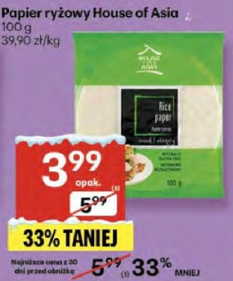 Papier ryżowy House of Asia promocja w Delikatesy Centrum