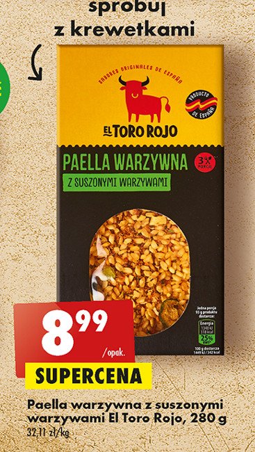 Paella warzywna El toro rojo promocja