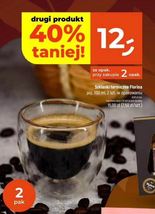 Szklanka termiczna malachit 100 ml Florina (florentyna) promocja w Dealz