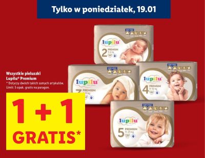 Pieluchy Premium 1+1 GRATIS promocja w Lidl
