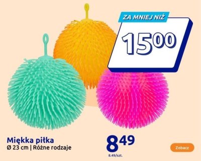 Miękka piłka Ø 23 cm różne rodzaje promocja w Action