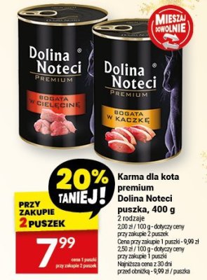 Karma dla kota premium Dolina Noteci puszka, 400 g promocja w Twój Market