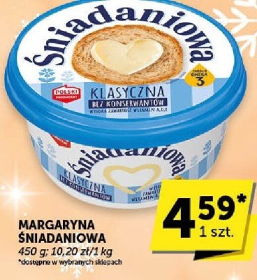 Margaryna Śniadaniowa Klasyczna promocja w Euro Sklep