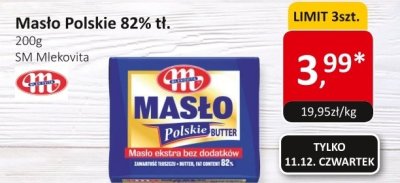 Masło Polskie 82% tł. SM Mlekovita promocja w Market Point