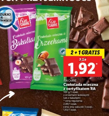 Czekolada mleczna z bakaliami Fin carre promocja
