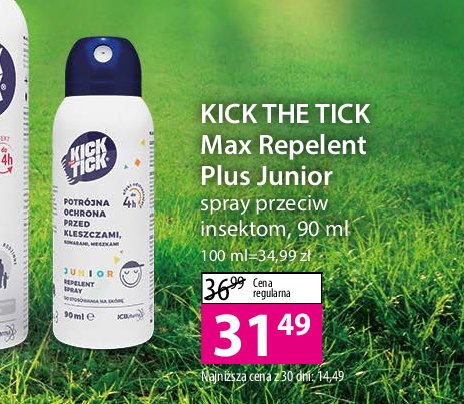 Spray na komary i kleszcze Kick the tick promocja