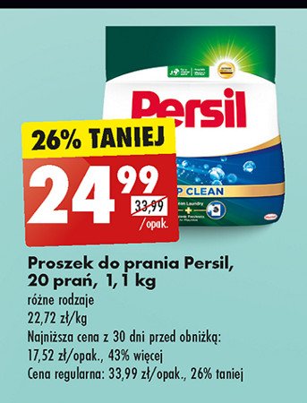 Proszek do prania deep clean Persil promocja w Biedronka