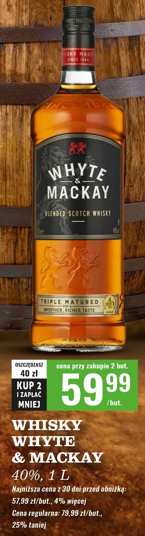 Whisky WHYTE & MACKAY promocja w Biedronka