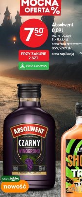 Wódka Absolwent Czarny Winogrono różne rodzaje 0,09l promocja w Żabka