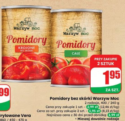 Pomidory bez skórki całe Warzyw Moc promocja w Dino