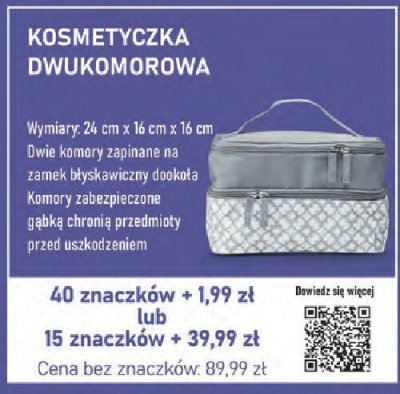 Kosmetyczka dwukomorowa promocja w Stokrotka
