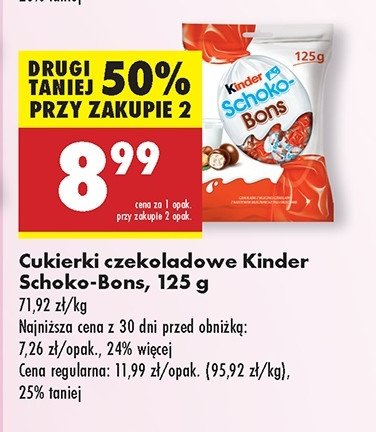 Cukierki czekoladowe Kinder schoko-bons promocja