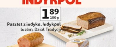 Pasztet z indyka Indykpol luzem promocja w Auchan