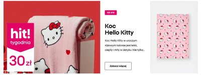 Koc różowy promocja w Pepco