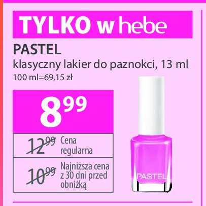 Lakier do paznokci nr 149 Pastel cosmetics promocja