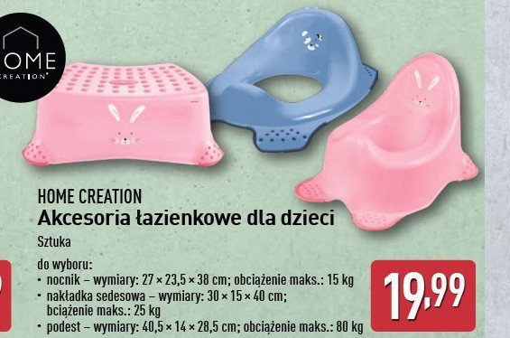 Nocnik dla dzieci Home creation promocja w Aldi