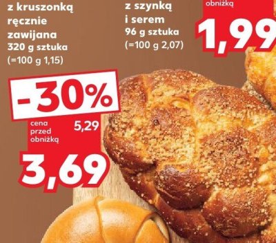 Chałka z kruszonką ręcznie zawijana Kaufland promocja w Kaufland