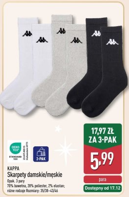 KAPPA Skarpety damskie/męskie promocja w Aldi