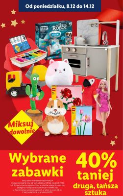 Wybrane zabawki drugi -40% promocja w Lidl