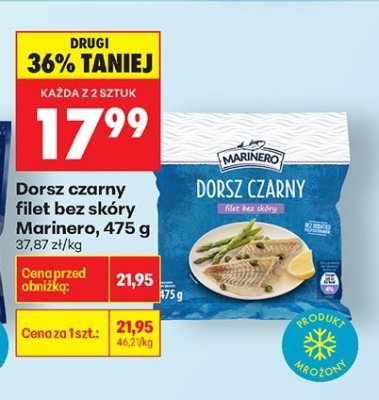 Dorsz czarny filet bez skóry Marinero promocja w Biedronka