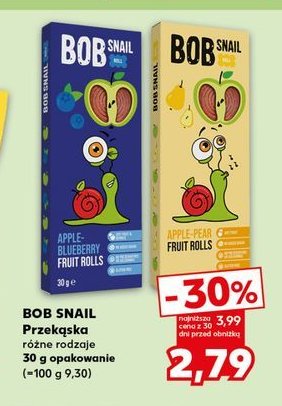 Przekąska jabłkowo-gruszkowa Bob snail promocja