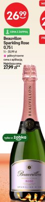 Wino musujące Beauvillon Sparkling Rose 0,75l promocja w Żabka