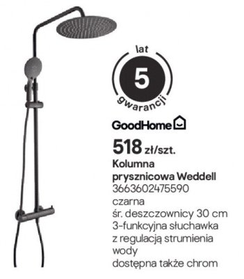 Kolumna prysznicowa Weddell promocja w Castorama