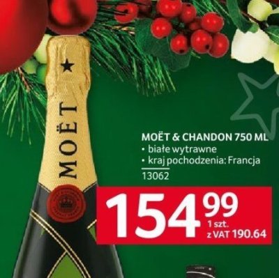 Szampan Moët & Chandon 750 ml promocja w Selgros