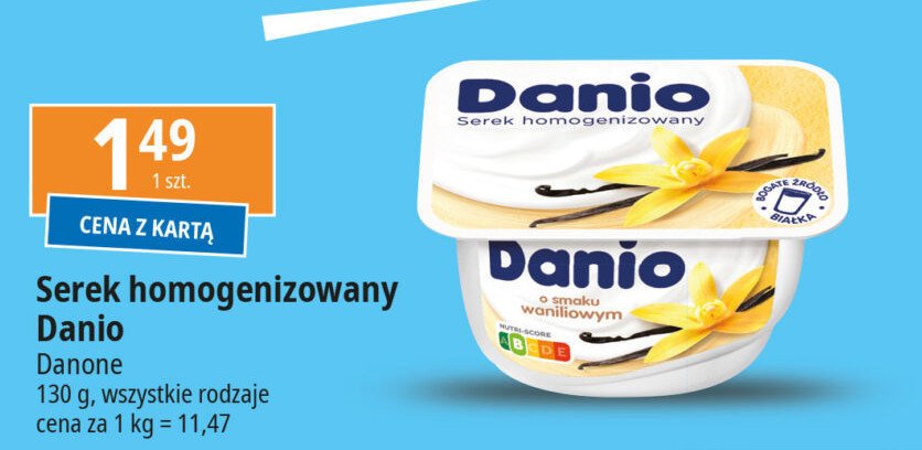 Serek waniliowy Danone danio promocja w Leclerc