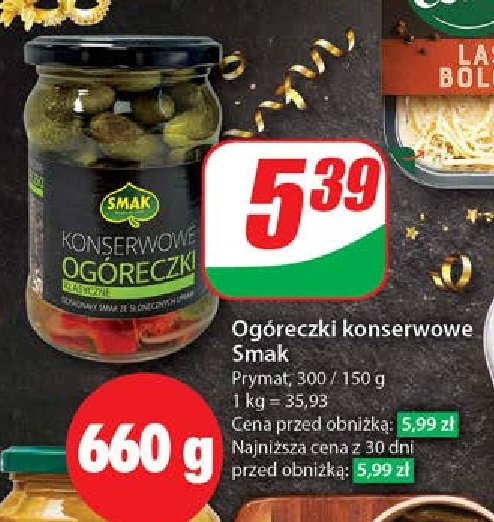 Ogóreczki konserwowe Smak promocja w Dino