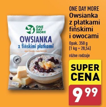 Owsianka z fińskimi płatkami z białą czekoladą i czarne porzeczki One day more promocja