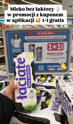 Mleko bez laktozy 1,5% promocja w Auchan
