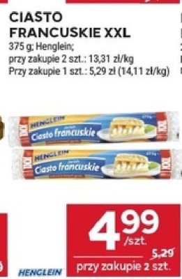 Ciasto francuskie XXL promocja w Stokrotka