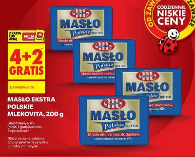 Masło ekstra polskie Mlekovita, 200 g promocja w Biedronka