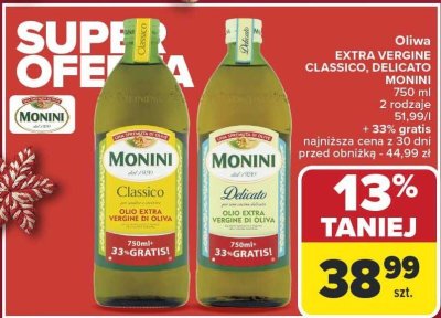 Oliwa MONINI Delicato Extra Vergine di Oliva promocja w Carrefour