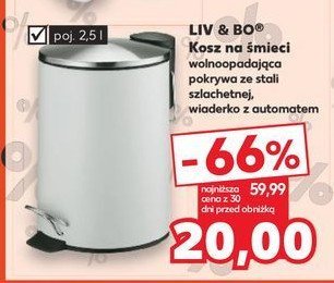 Kosz na śmieci 2.5 l Liv & bo promocja