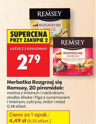 Herbatka Rozgrzej się  słodka śliwka i figa z cynamonem i imbirem promocja w Biedronka