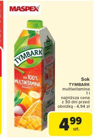 Sok multiwitamina Tymbark 1936 promocja w Carrefour