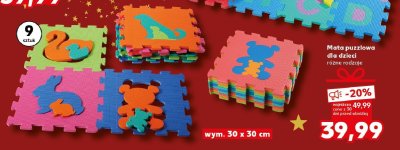 Mata puzzlowa dla dzieci różne rodzaje Kaufland promocja w Kaufland